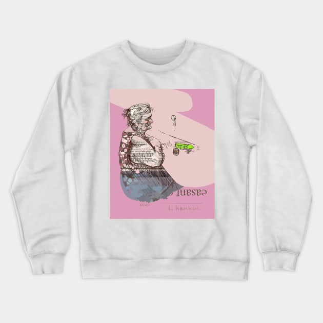 Happy Hour on Pink Background Crewneck Sweatshirt by LarryHankin